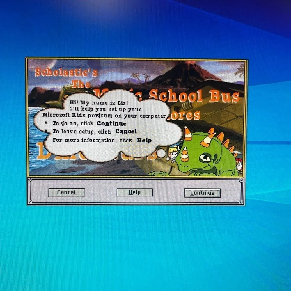 1996 Magic School Bus Age of Dinosaurs PC CD-ROM Game